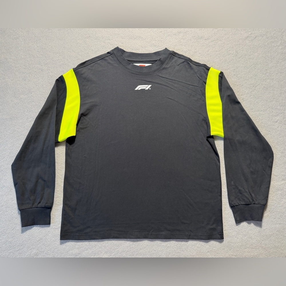 Formula 1 F1 Long Sleeve Shirt Men’s Medium Black Neon PacSun Racing Streetwear